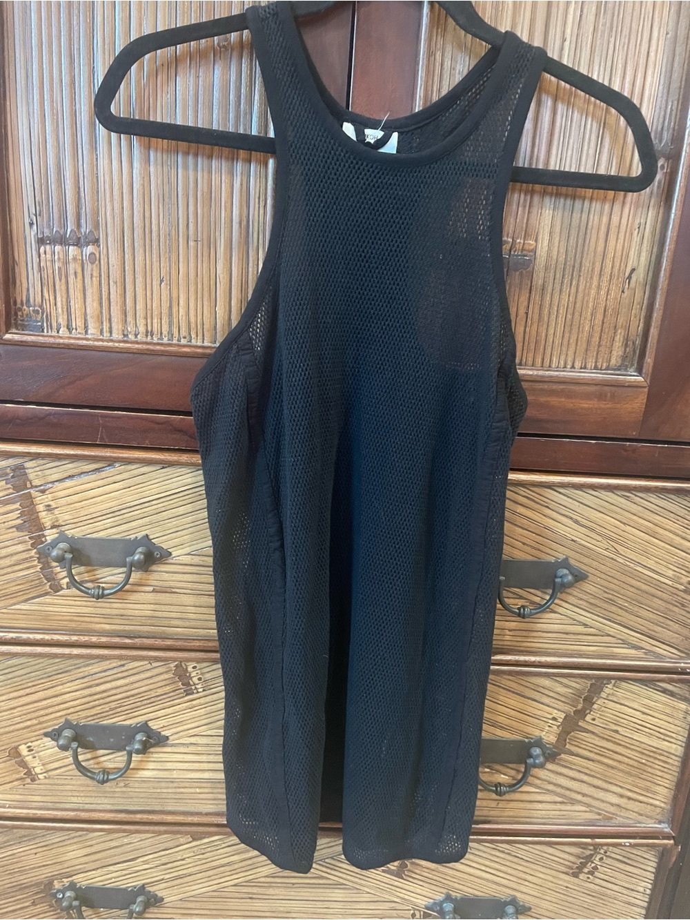 Mikoh Black Mesh Tank Tunic.